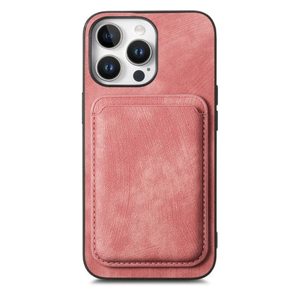 D12 For iPhone 16 Pro Max Case Leather+TPU Retro Phone Cover with Detachable Card Slot