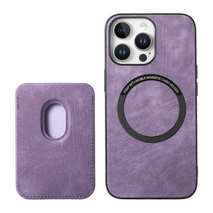 D12 For iPhone 16 Pro Max Case Leather+TPU Retro Phone Cover with Detachable Card Slot