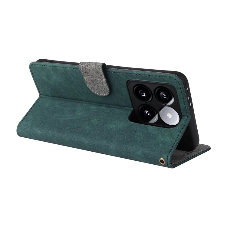 For Xiaomi 14T Wallet Case RFID Blocking PU Leather Cover Stand View