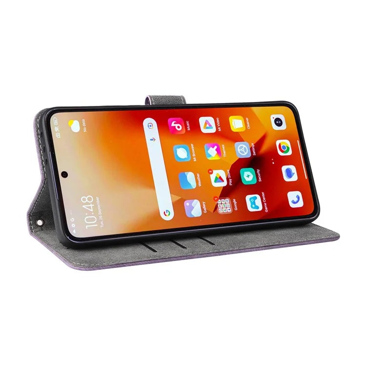 For Xiaomi 14T Wallet Case RFID Blocking PU Leather Cover Stand View