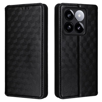 For Xiaomi 14T Wallet Case Rhombus Imprinted Leather Phone Cover