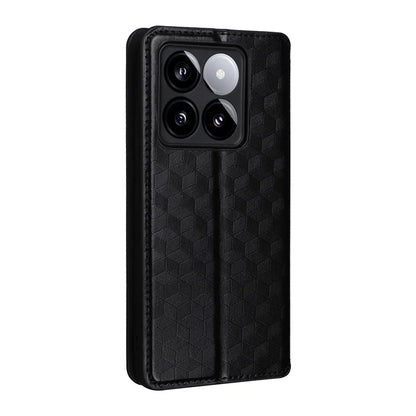 For Xiaomi 14T Wallet Case Rhombus Imprinted Leather Phone Cover