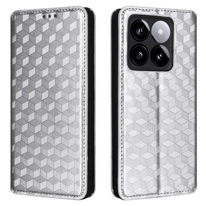For Xiaomi 14T Wallet Case Rhombus Imprinted Leather Phone Cover