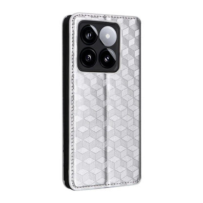 For Xiaomi 14T Wallet Case Rhombus Imprinted Leather Phone Cover