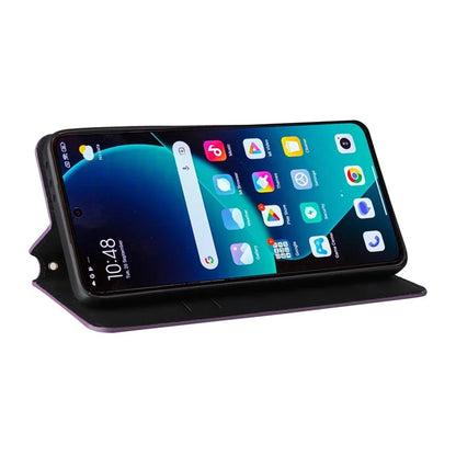 For Xiaomi 14T Wallet Case Rhombus Imprinted Leather Phone Cover
