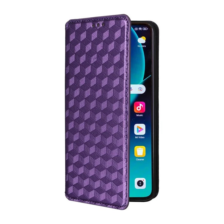 For Xiaomi 14T Wallet Case Rhombus Imprinted Leather Phone Cover
