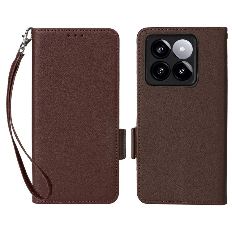 For Xiaomi 14T Case Litchi Texture PU Leather Wallet Flip Phone Cover