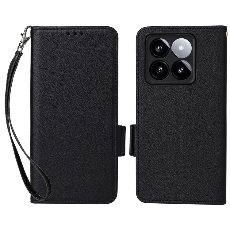 For Xiaomi 14T Case Litchi Texture PU Leather Wallet Flip Phone Cover