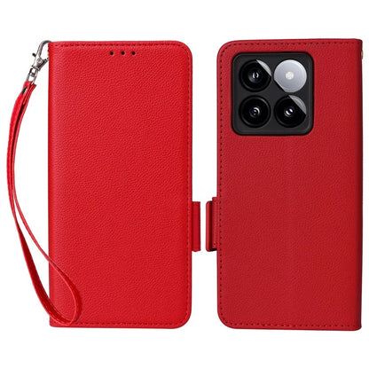 For Xiaomi 14T Case Litchi Texture PU Leather Wallet Flip Phone Cover