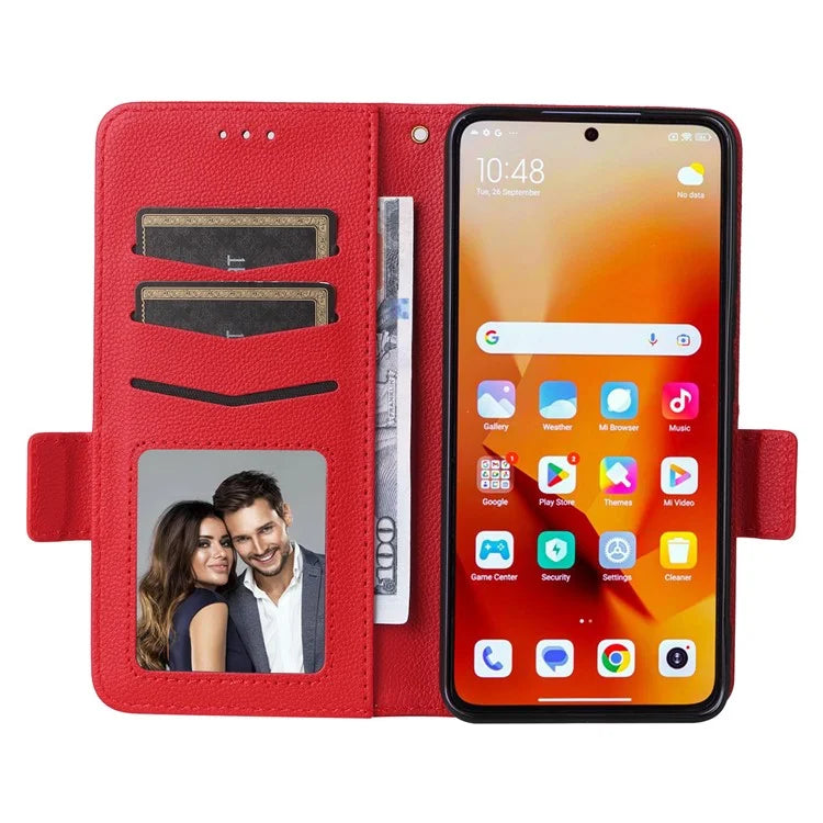 For Xiaomi 14T Case Litchi Texture PU Leather Wallet Flip Phone Cover