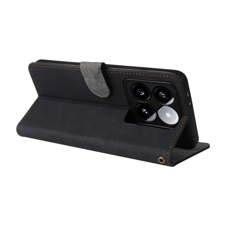 For Xiaomi 14T Pro Wallet Case RFID Blocking PU Leather Cover Stand View