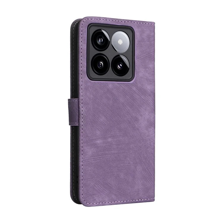 For Xiaomi 14T Pro Wallet Case RFID Blocking PU Leather Cover Stand View