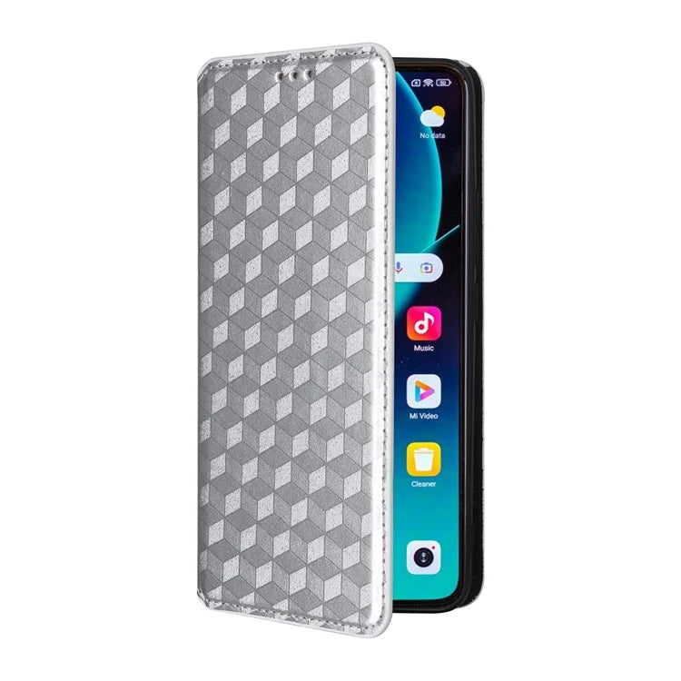 For Xiaomi 14T Pro Wallet Case Rhombus Imprinted Leather Phone Cover