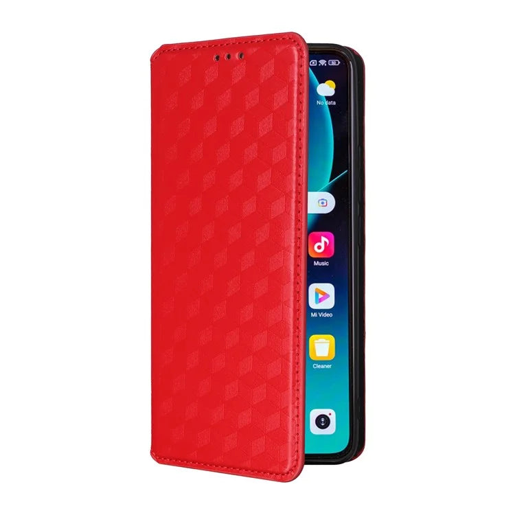 For Xiaomi 14T Pro Wallet Case Rhombus Imprinted Leather Phone Cover