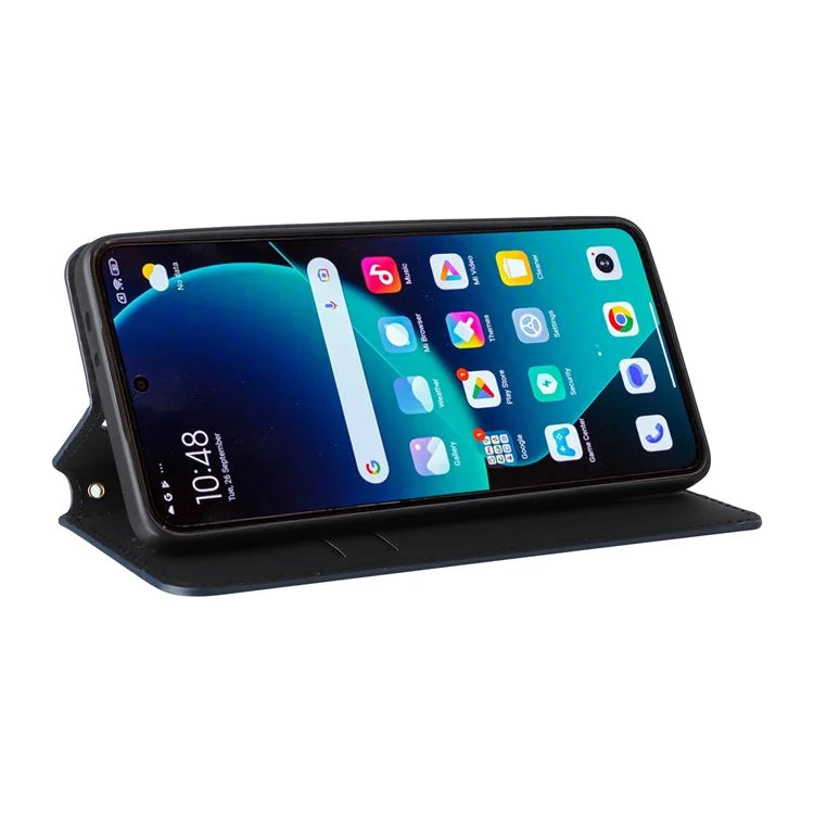 For Xiaomi 14T Pro Wallet Case Rhombus Imprinted Leather Phone Cover