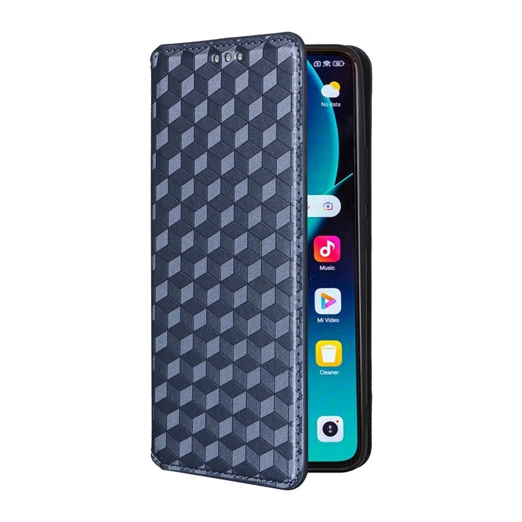 For Xiaomi 14T Pro Wallet Case Rhombus Imprinted Leather Phone Cover