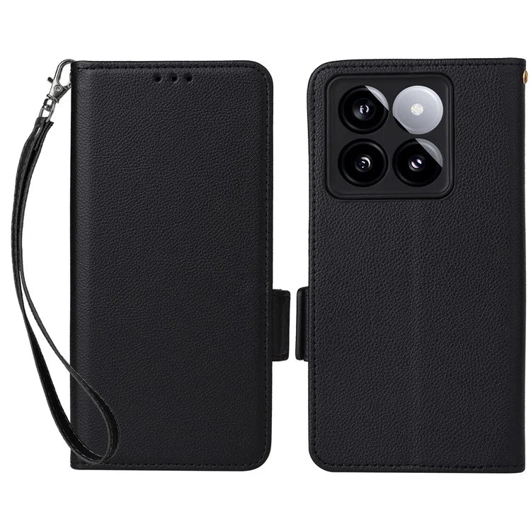 For Xiaomi 14T Pro Case Litchi Texture PU Leather Wallet Flip Phone Cover