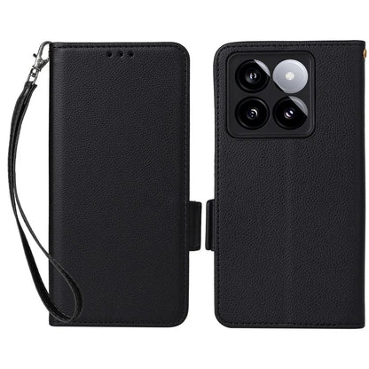 For Xiaomi 14T Pro Case Litchi Texture PU Leather Wallet Flip Phone Cover