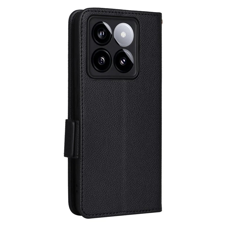 For Xiaomi 14T Pro Case Litchi Texture PU Leather Wallet Flip Phone Cover