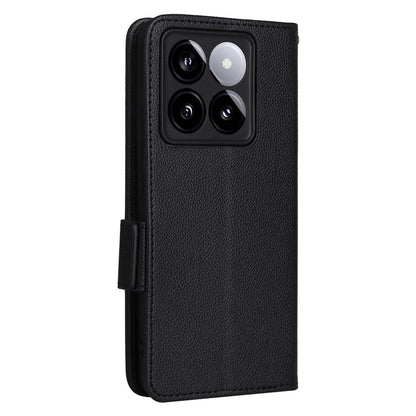 For Xiaomi 14T Pro Case Litchi Texture PU Leather Wallet Flip Phone Cover