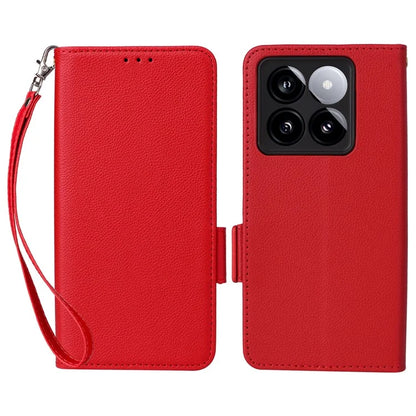 For Xiaomi 14T Pro Case Litchi Texture PU Leather Wallet Flip Phone Cover