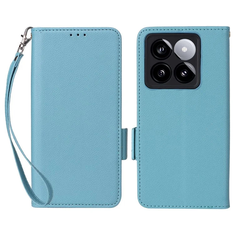 For Xiaomi 14T Pro Case Litchi Texture PU Leather Wallet Flip Phone Cover