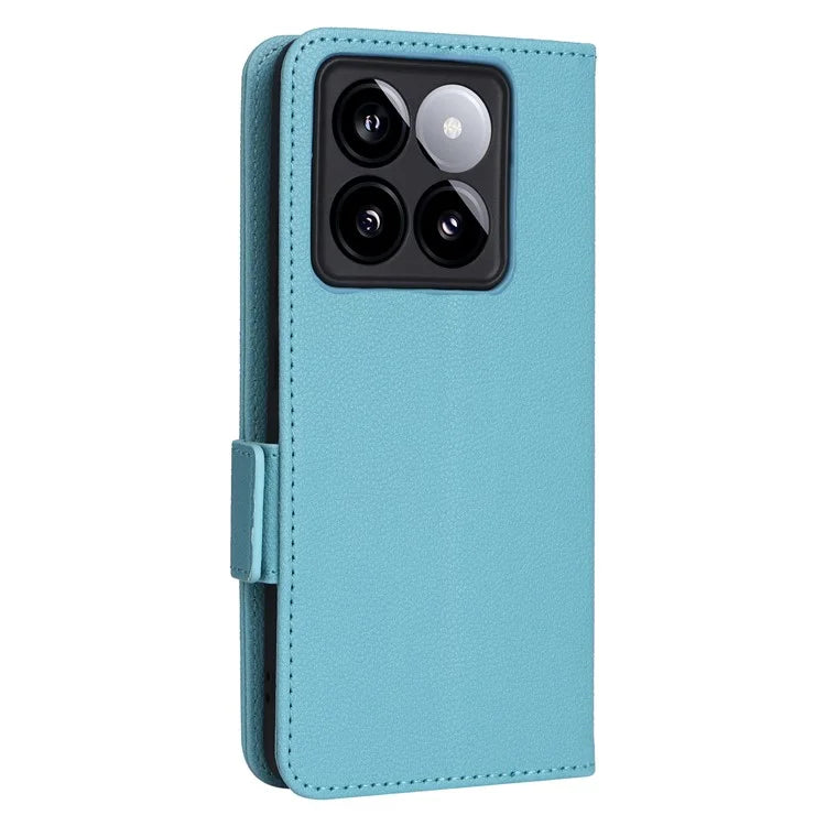 For Xiaomi 14T Pro Case Litchi Texture PU Leather Wallet Flip Phone Cover