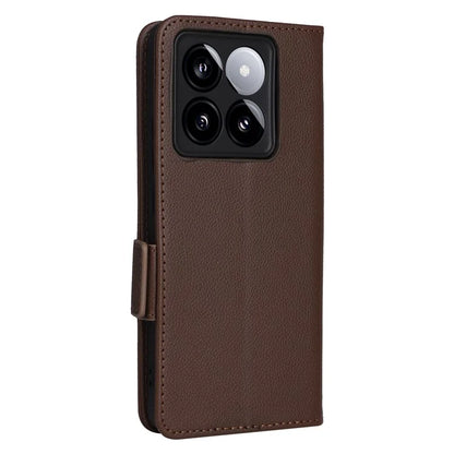 For Xiaomi 14T Pro Case Litchi Texture PU Leather Wallet Flip Phone Cover