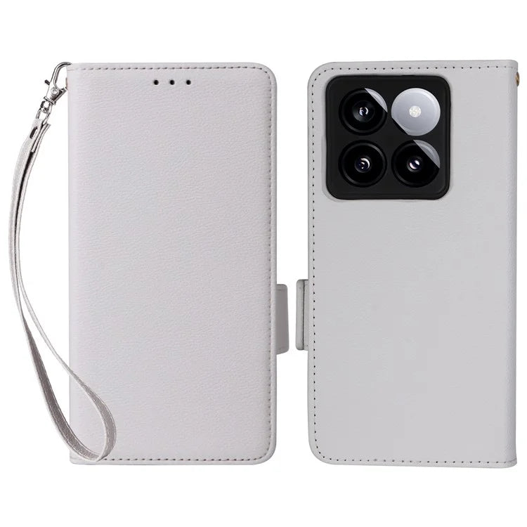For Xiaomi 14T Pro Case Litchi Texture PU Leather Wallet Flip Phone Cover