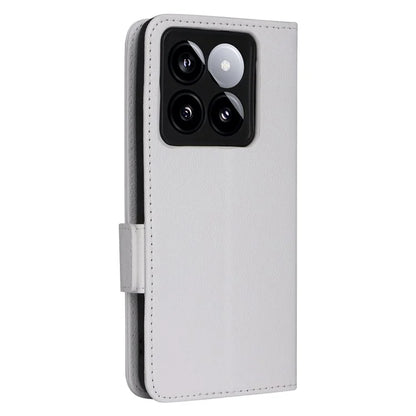 For Xiaomi 14T Pro Case Litchi Texture PU Leather Wallet Flip Phone Cover