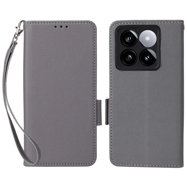For Xiaomi 14T Pro Case Litchi Texture PU Leather Wallet Flip Phone Cover