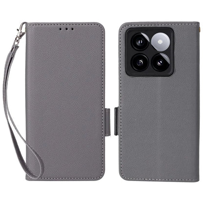 For Xiaomi 14T Pro Case Litchi Texture PU Leather Wallet Flip Phone Cover