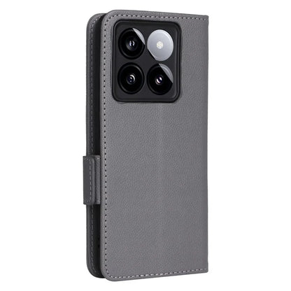 For Xiaomi 14T Pro Case Litchi Texture PU Leather Wallet Flip Phone Cover