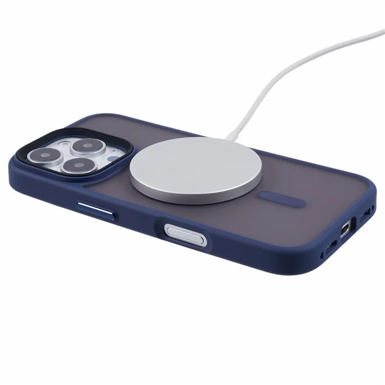 For iPhone 16 Pro Case Compatible with MagSafe TPU+PC Rubberized Finish Phone Cover
