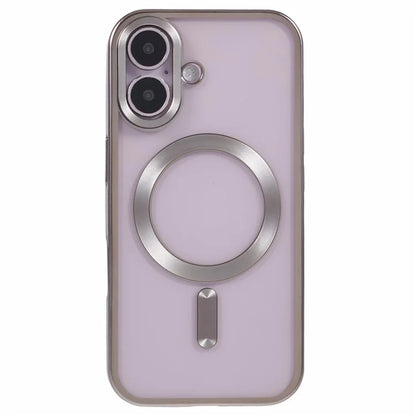 For iPhone 16 Plus Case Matte Electroplating Phone Cover Compatible with MagSafe