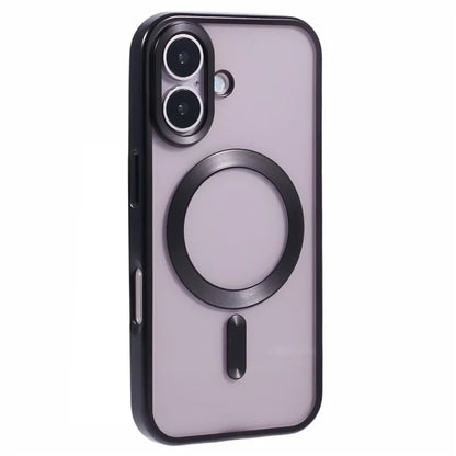 For iPhone 16 Plus Case Matte Electroplating Phone Cover Compatible with MagSafe