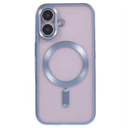 For iPhone 16 Plus Case Matte Electroplating Phone Cover Compatible with MagSafe