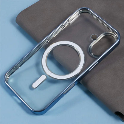 For iPhone 16 Plus Case Matte Electroplating Phone Cover Compatible with MagSafe
