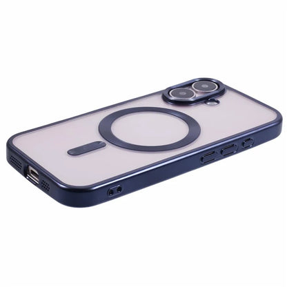 For iPhone 16 Plus Case Matte Electroplating Phone Cover Compatible with MagSafe
