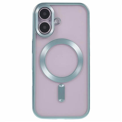 For iPhone 16 Plus Case Matte Electroplating Phone Cover Compatible with MagSafe