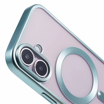 For iPhone 16 Plus Case Matte Electroplating Phone Cover Compatible with MagSafe