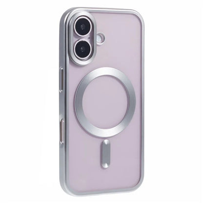 For iPhone 16 Plus Case Matte Electroplating Phone Cover Compatible with MagSafe
