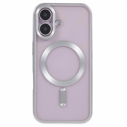 For iPhone 16 Plus Case Matte Electroplating Phone Cover Compatible with MagSafe
