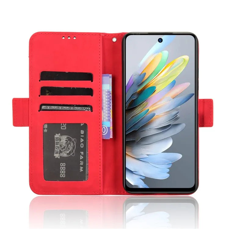 For ZTE Blade A75 4G Leather Case Phone Wallet Cover with Multiple Card Slots