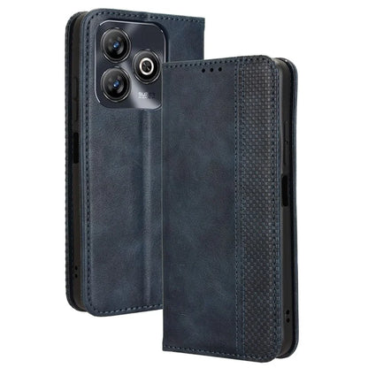 For ZTE Blade A75 4G Leather Case Wallet Stand Retro Texture Phone Cover
