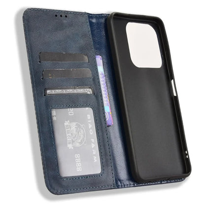For ZTE Blade A75 4G Leather Case Wallet Stand Retro Texture Phone Cover