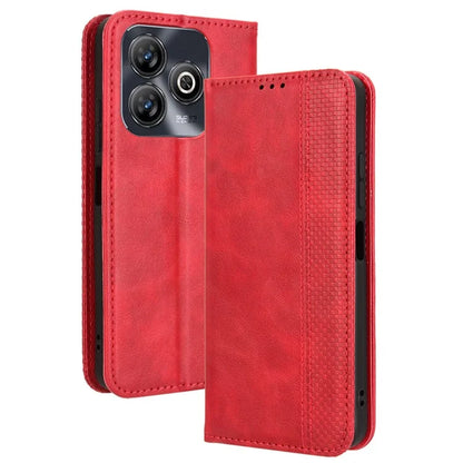 For ZTE Blade A75 4G Leather Case Wallet Stand Retro Texture Phone Cover