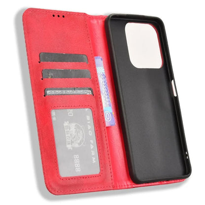 For ZTE Blade A75 4G Leather Case Wallet Stand Retro Texture Phone Cover