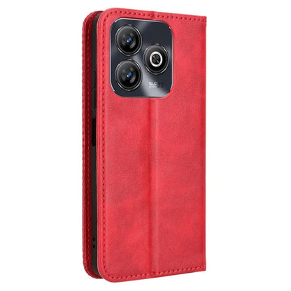 For ZTE Blade A75 4G Leather Case Wallet Stand Retro Texture Phone Cover