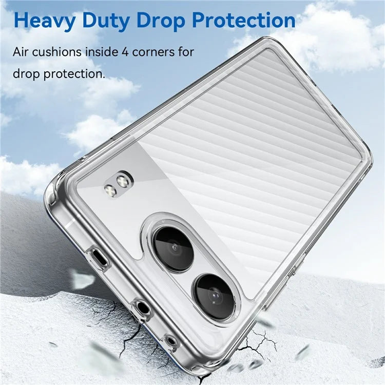 For OnePlus Nord 4 Shockproof Case TPU +Acrylic Protective Clear Phone Cover